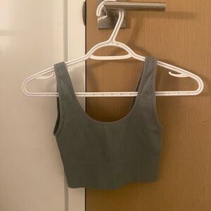 gap sage green crop top